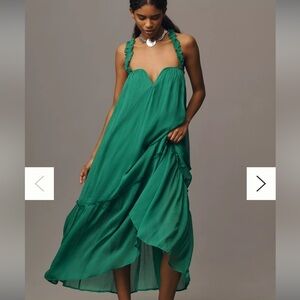 NWT Anthropologie Sleeveless Chiffon Midi Dress
